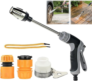 lot 3229 image: Pressure Washer, Handheld Power Washer with 360 Rotating Nozzle, 3 Spray Modes, Stainless Steel Universal Hose Fit, Pressure Washer Gun for Car, Patio, Driveway & Outdoor Cleaning