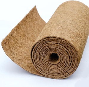 lot 4096 image: Pack of 4 Rolls Coco Coir Liner, 12x80 inch Natural Coconut Liners for planters Flower Basket, Reptile Carpet, Natural Coconut Fiber mat, Garden Decoration, Animal pet pad, Snow Mat