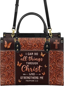 lot 4102 image:  Retail $129.99 Bible Leather Handbag For Christian Women, Premium Vegan Leather, Christian Gifts For Women - Mothers Day Presents