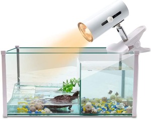 lot 2747 image: Superdream Reptile Lamp Fixture Holder, Adjustable Stand Socket for Pet Brooder Lizard Turtle Snake Aquarium Habitat Heat Lamps (Write)
