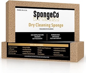lot 2754 image:  Retail $129.99 Dry Cleaning Soot Eraser Sponge 36 Pack - Pet Hair, Smoke, Dust and Dirt Remover, Chemical Sponge (36-3x6x1.5) Natural Latex Rubber Made in The USA