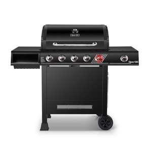 lot 2757 image:  Retail $291.99 5-Burner Propane Gas Grill in Matte Black with TriVantage Multifunctional Cooking System