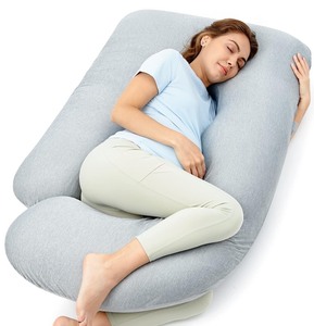 lot 2764 image: Momcozy Pregnancy Pillows with Cooling Cover, U-Shaped Full Body Maternity Pillow for Side Sleepers 57 Inch - Support for Back, Hip, Belly, Legs for Pregnant Women