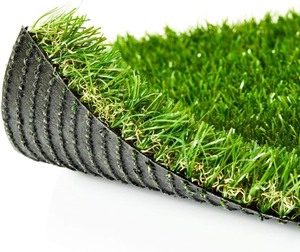 lot 4112 image: Premium Artificial Grass 4 x 6 Outdoor Rug, 1.38 Realistic Thick Turf for Garden, Yard, Fake Lawn, Dogs Synthetic Grass Mat, Rubber Backed with Drainage Holes, Customized Sizes