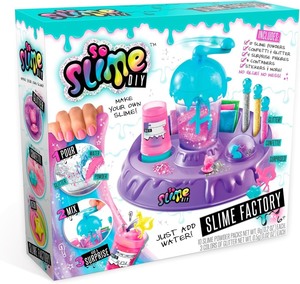 lot 4118 image: So Slime DIY Slime Factory Kit by Canal Toys  Make 10 Colorful Slimes  Just Add Water, No Glue or Mess  Includes Glitter, Confetti & Surprise Figures  Fun Slime Making Kit for Kids Ages 6