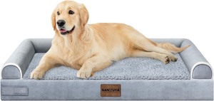 lot 4129 image: Large Dog Bed Orthopedic Washable Beds Bolster XL Bed Large Big Dogs Memory Foam Couch Sofa Waterproof with Removable Cover