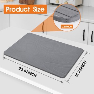 lot 4141 image: Snuggery Large Stone Drying Mat for Kitchen Counter - 24x16 Dirt-Resistant Quick Drying Fast Absorbent Non-Slip Diatomite Mat, Natural Diatomaceous Earth Dish Drying Pad for Dish Rack(Dark Grey)
