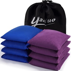 lot 4154 image: Set of 8 Regulation Cornhole Bags Double Sided, Weather Resistant Bean Bags for Cornhole Toss Game, Corn Hole Beans Bags with Tote Bag
