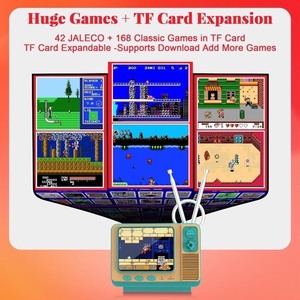 Retro Game Console - 42 JALECO + 168 Classic Games, 2.4G Wireless 2-Player, 3.0 Inch IPS Screen, TF Card Expansion, Great for Kids