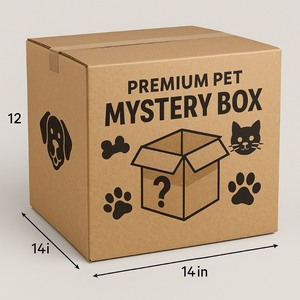 lot 4158 image: Premium Pet Mystery Box 14X12X12