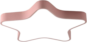 lot 3247 image: Dimmable Star LED Ceiling Light with Remote - 5-Point Whimsical Design for Kids Rooms & Playrooms (Pink)