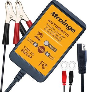 lot 3250 image: Mroinge MBC022, 12V 2A Lead Acid & Lithium(LiFePO4) Automatic Trickle Battery Charger Smart Battery Maintainer for Car Motorcycle Lawn Mower Boat ATV SLA AGM Gel Lithium(LiFePO4) and More Batteries