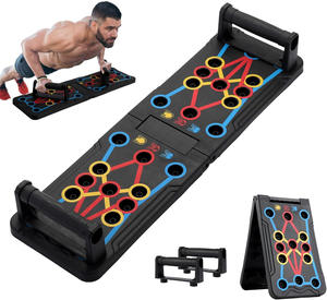 lot 3275 image: Foldable PushUp Stands Board Fitness,Workout Equipment for Home Gym, Men & Women Adjustable Pushup Board for Chest, Abs, Arms & Core Training,Portable Push-Up Board for Full Body Exercise