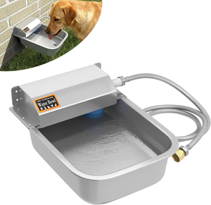 lot 3288 image: Automatic 304 Stainless Steel Dog Water Dispenser  101oz3L High-Volume Outdoor Pet Feeder  Auto-Fill, Anti-Tip, WallGround Mount & Effortless-Clean Design