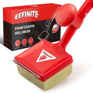 lot 3328 image: BBQ Grill Cleaner Brush, EEFINITE Steam Grill Brush for Outdoor Grilling with Replacement Scrub Sponge  Superior Scraper, Safe No Wire Bristle Barbecue Scrubber Brush for Grills Cleaning Tool