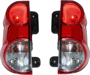 lot 3334 image: 1 Pair Tail Light Assembly Clear Red Lens with Bulbs Compatible with Nissan NV200 2013-2018# 265553LM0A NI2800201 265503LM0A NI2801201