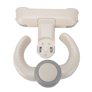 lot 3344 image: Baby Shower Stand, Wall Mounted Adjustable Foldable Bath Support for Toddlers 6 to 36 Months, with Strong Suction Cups and Reinforced Plastic for Safe Bathing (Light Gray)