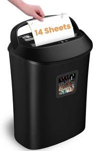 lot 2805 image: VidaTeco Paper Shredder 14-Sheet Cross-Cut Shredder with US Patented Cutter,Also Shreds CardCD,Heavy Duty Paper Shredding Machine for Home Office,Fast with Jam Proof System,6.6-Gallon Basket (ETL)