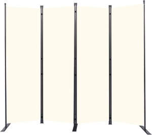 lot 2813 image: Room Divider 6FT Portable Room Dividers and Folding Privacy Screens, 88 W Fabric Divider for Room Separation, 4 Panel Partition Room Dividers Freestanding Wall Divider Screen for Dorm Studio Office