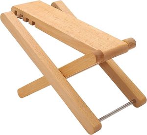 lot 22849 image: Premium Solid Maple Adjustable Guitar Foot Rest