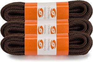 lot 22863 image: Round Athletic 36-Inch Shoelaces  Heavy-Duty 3-Pair Pack (Brown)