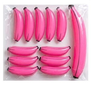 lot 22879 image: 12-Pack Inflatable Hot Pink Bananas 23-Inch Party Accessory Set