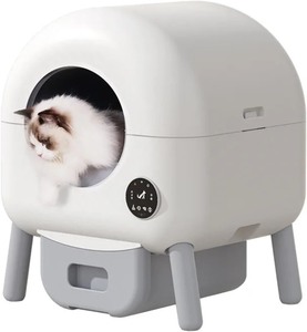 lot 4174 image: Retail $749.99 Cat Litter Box, Automatic Cat Litter Box Smart APP Control Large Capacity Toilet Fully Enclosed and -Proof,High-Capacity