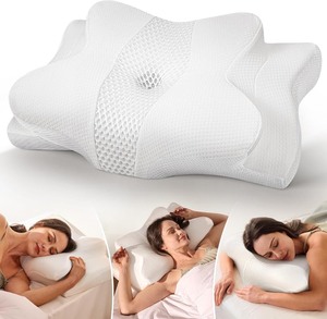 lot 4188 image: Cozyplayer True Cooling Cervical Neck Pillow for Pain Relief, Ergonomic Side Sleeper Pillow for Neck Support, Odorless Orthopedic Contour Memory Foam Pillows, Bed Pillow for Back Stomach Sleeper