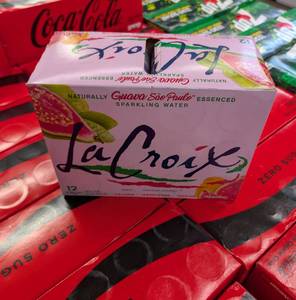 lot 1268 image: 12-pack of LaCroix Sparkling Water Guava Sao Paulo (12 oz. cans)