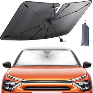 lot 2847 image: Car Windshield Sunshade Umbrella - Foldable Car Windshield Sun Shade Cover, 5 Layers UV Block Coating, 52x31 Front Window Heat Insulation Protection, for Auto Sedan, SUV Windshield