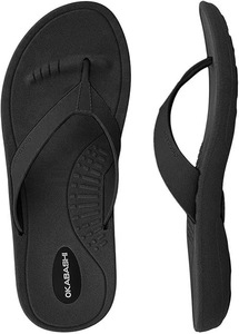 lot 2870 image: OKABASHI Womens Breeze Flip Flop  Contoured Footbed wArch Support for All-Day Comfort  Slip-Resistant & Waterproof  Sustainably Made in The USA SZ 9