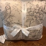 **Retail $94.99** Castillo Textil Spain 2-pack Decorative Linen Blend Pillows Toile Bird Floral