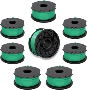 lot 11170 image: 8-Pack SF-080 Replacement Spools for BlackDecker GH3000 & LST540 String Trimmers  20ft 0.080 Line
