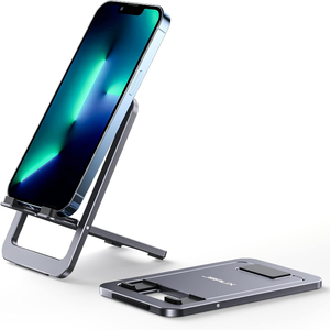 lot 11174 image: JSAUX Foldable Phone Stand  Adjustable Desk Holder for Phones & Tablets
