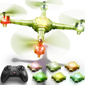 lot 11204 image: SYMA Light-Up Mini Drone  360° Flips, Easy Control, Family Fun Toy - Green