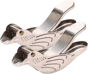 lot 3349 image: 2 Pcs Silver Bird Shape Lemon Juicer Stainless Steel Manual and Lime Squeezer Slice Squeezer, Stainless Steel Fruit Portable Lemon Citrus Bird Juicer Kitchen, Manual Juicers