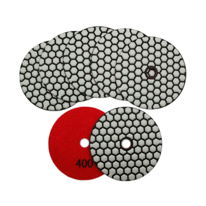 lot 3350 image: 7 Pcs Dry Diamond Polishing Pads 4-Inch Sanding Disc Grit 400 for Granite, Marble, Stone and More