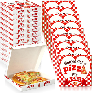 lot 3379 image: 50 Pcs. Mini Pizza Boxes with Youve Got A Piece of My Heart  (6.3 x 6.3 x 0.9)