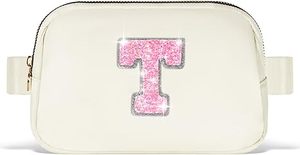 lot 22912 image: Uygafly Initial T Trendy Belt Bag & Crossbody Pack (Cream)