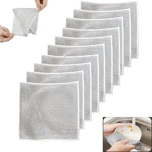 lot 22918 image: 10-Piece Double-Layer Non-Scratch Wire Dishwashing Rags