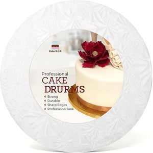 lot 22923 image: 6-Pack White Round Cake Drums  12-Inch x 12-Inch Thick