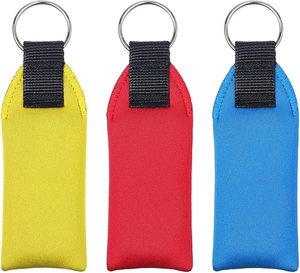 lot 22933 image: Floating Neoprene Boat Keychain & Lanyard  3-Pack (Blue, Yellow, Red)