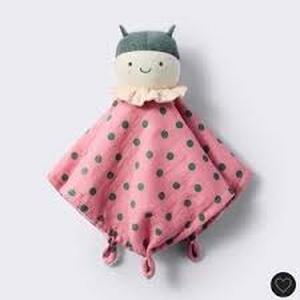 lot 22936 image: Ladybug Personalized LoveyEmbroidered Pink Polka Dot Security Blanket