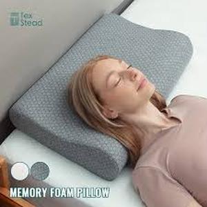lot 22957 image: Ergonomic Contour Cervical Pillow for Neck Pain Relief (Blue)