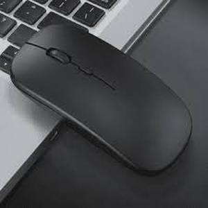 lot 22972 image: Ultra-Slim 2.4G Wireless Rechargeable Mouse  Silent Click with Visible Battery Indicator (LED-Black)