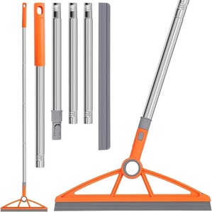 lot 22976 image: 2-in-1 Rotating Air Broom  54 Adjustable Silicone Sweeper with 2 Scraping Strips