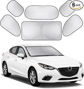 lot 22978 image: 6-Pack Car Window Sun Shade Set  Full UV Protection Cover with Storage Pouch (59.5x27.6)