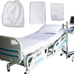 lot 22992 image: 3-Piece Hospital Bed Sheet Set  Breathable Fitted & Flat Sheets with Pillowcase (36 x 84 x 16)