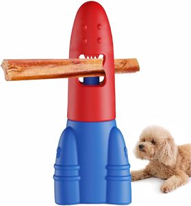 lot 22900 image: Bully Stick Holder for Dogs - Durable Chew Holder for Bone Chew Holder and Treat Holder Cute Rocket Shap Bully Stick Holder, Safe for Dog Enjoy Chewing Time