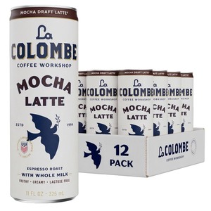 lot 4222 image: La Colombe Coffee, Mocha Draft Latte, 11 fl oz Cans (Pack of 12), Coffeehouse Quality Cold Brew, Specialty Grade Coffee Beans, Ready-to-Drink On-the-Go